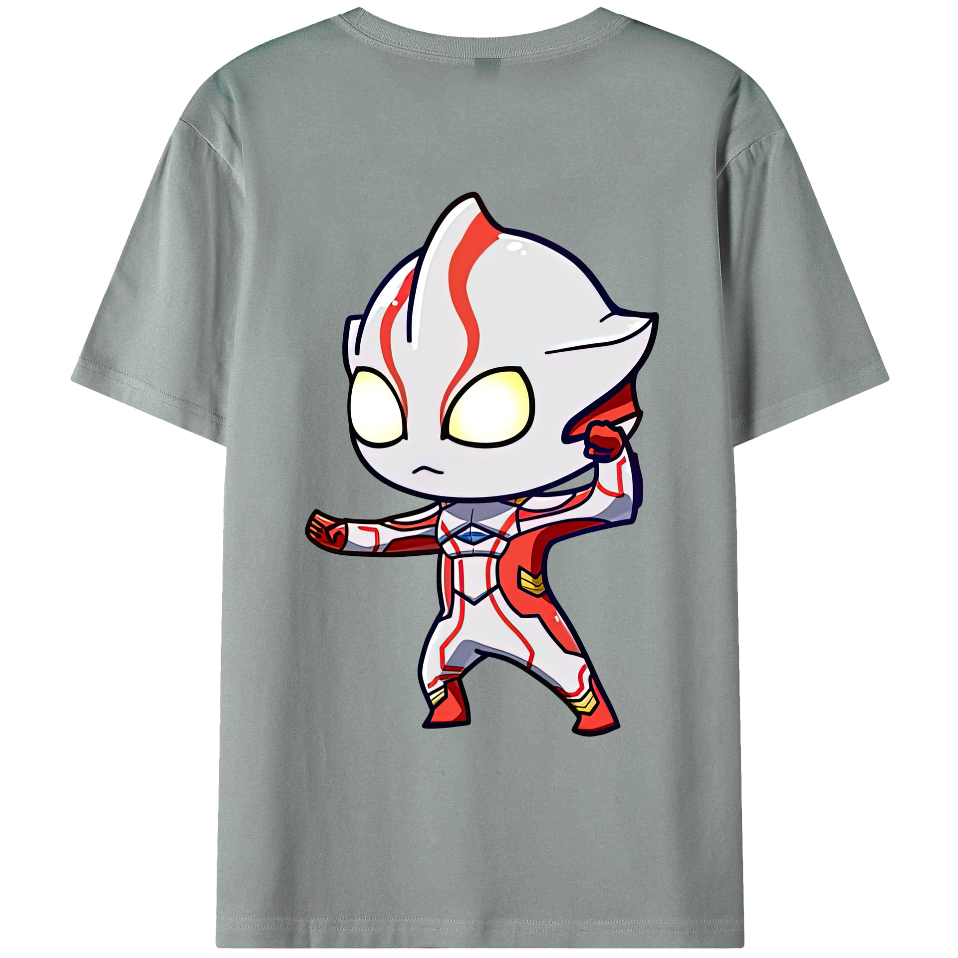 （画像用） ウルトラマン Ultraman 綿100％ メンズ半袖Tシャツ（バックプリント） 通気性
